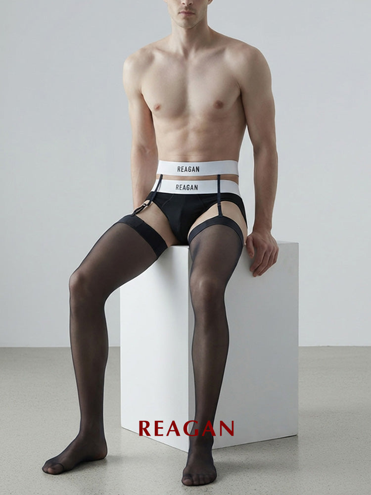 Bretelles pour Bas D100 pour Hommes | Porte-Jarretelles Sexy Formel