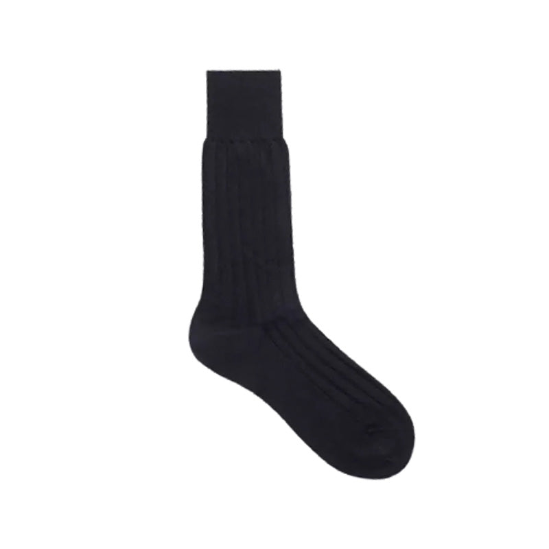 G222 Chaussettes habillées pour homme en coton mercerisé, chaussettes mi-mollet formelles rayées