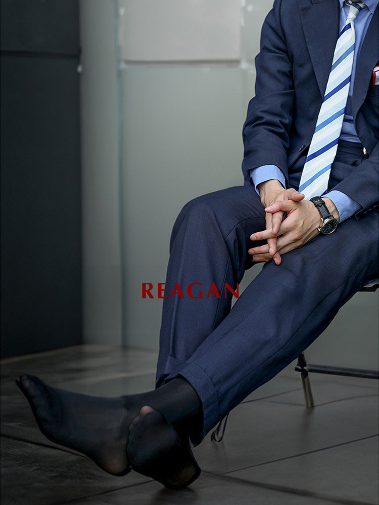 紳士用 M301 10デニール ミラーシャイニー シアーソックス (高伸縮素材、ロゴなし)