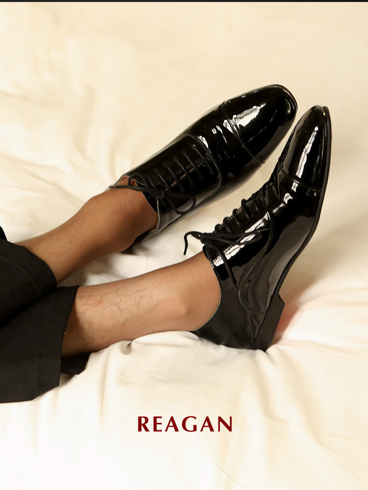 B307 Men's Matte Retro Solid Short Dress Stockings - Mid-Calf Length