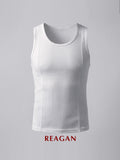 RTW102 Men's 310g Heavyweight Bamboo Fiber Sleeveless Tank Top, Fitness & Casual Layering Undershirt