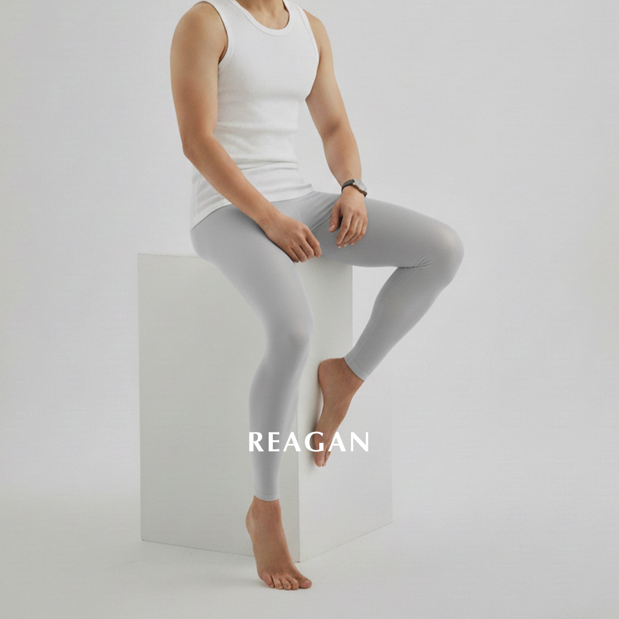 YM702 Pantacourt Brillant / Collants Leggings Homme