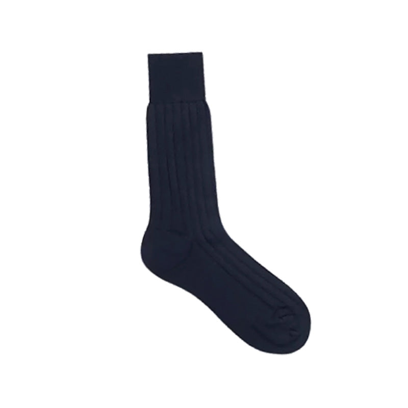 G222 Chaussettes habillées pour homme en coton mercerisé, chaussettes mi-mollet formelles rayées