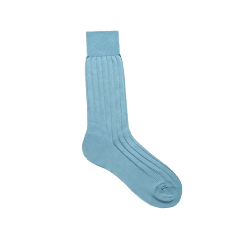 G222 Chaussettes habillées pour homme en coton mercerisé, chaussettes mi-mollet formelles rayées