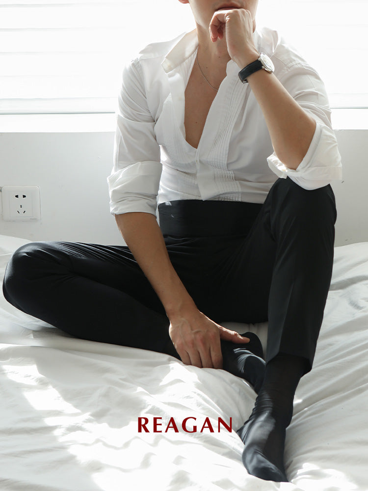 G221 マーセライズドコットン 240本針 メンズ ミッドカーフ フォーマルソックス 新郎・結婚式用