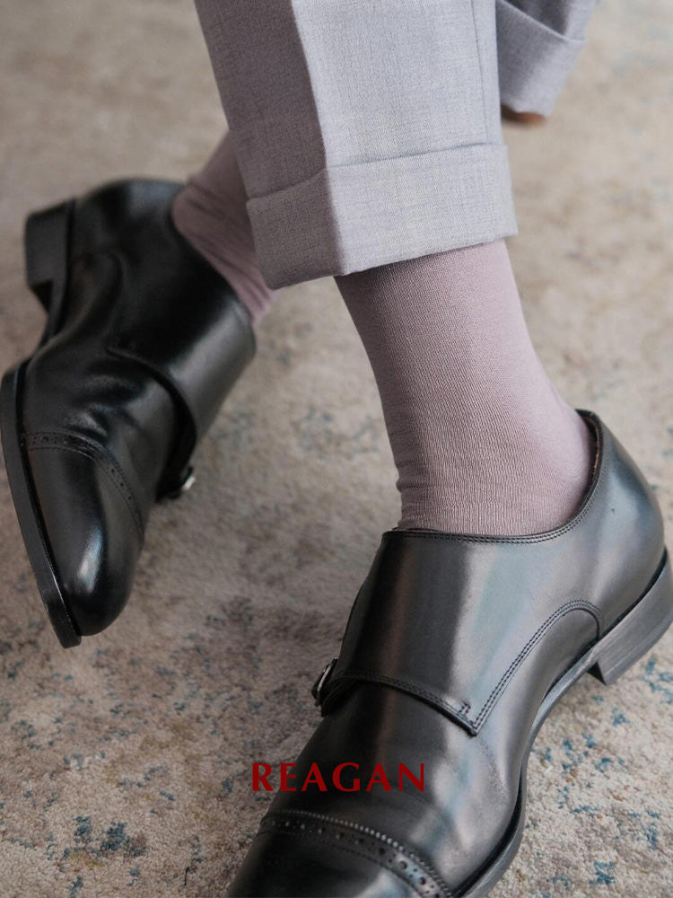 G221 マーセライズドコットン 240本針 メンズ ミッドカーフ フォーマルソックス 新郎・結婚式用