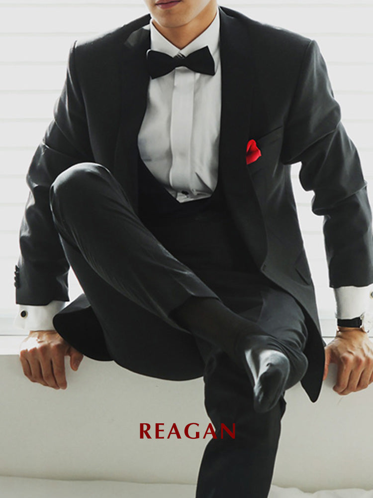 G221 Chaussettes habillées mi-mollet en coton mercerisé 240 aiguilles pour homme, pour marié et mariage