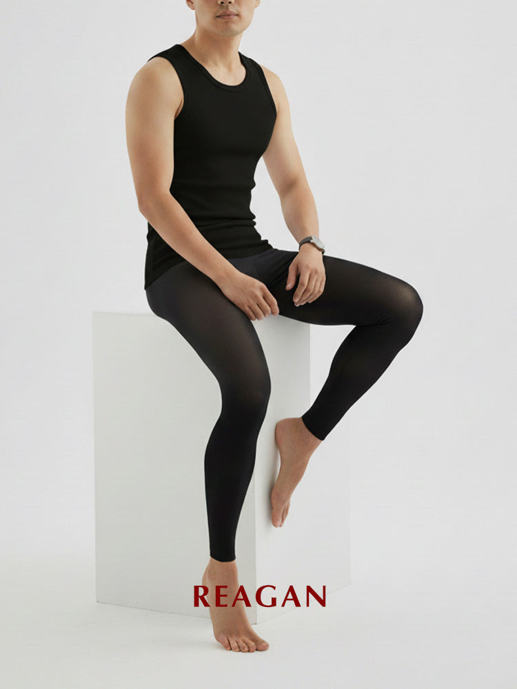 YM702 Pantacourt Brillant / Collants Leggings Homme