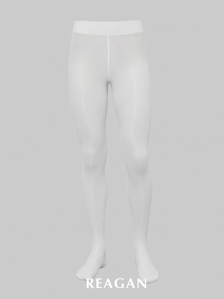 Collant opaque brillant noir 10 deniers YM701 pour hommes - Collant pour hommes