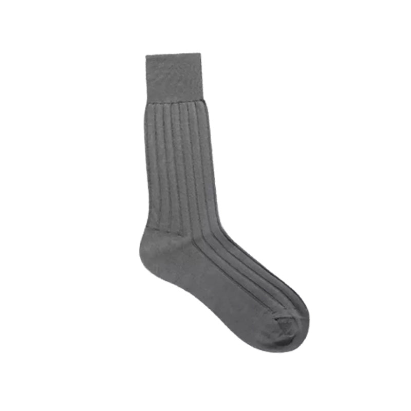 G222 Chaussettes habillées pour homme en coton mercerisé, chaussettes mi-mollet formelles rayées