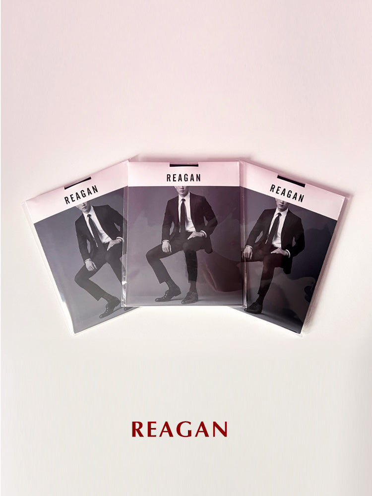 M316 メンズ 10デニール ミラー仕上げ ストライプ シアーソックス (高弾性素材、ロゴなし)