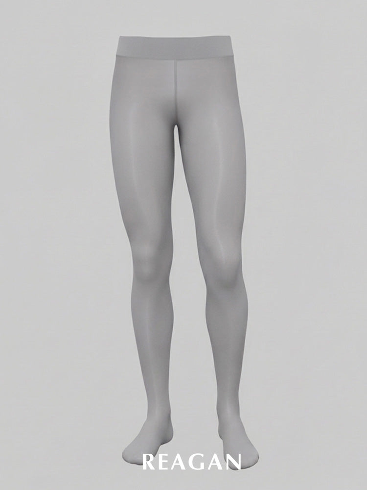 Collant opaque brillant noir 10 deniers YM701 pour hommes - Collant pour hommes