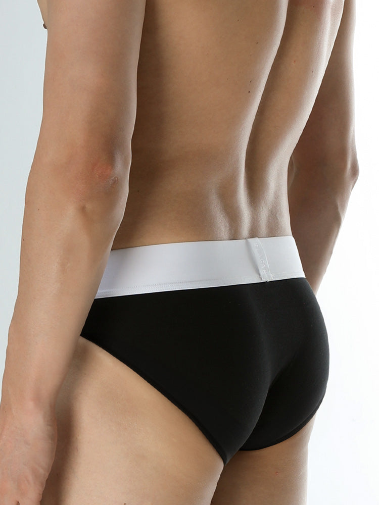 UB910 Men's Classic Cotton Briefs - Floral Root Solid Color Sexy Formal Underwear