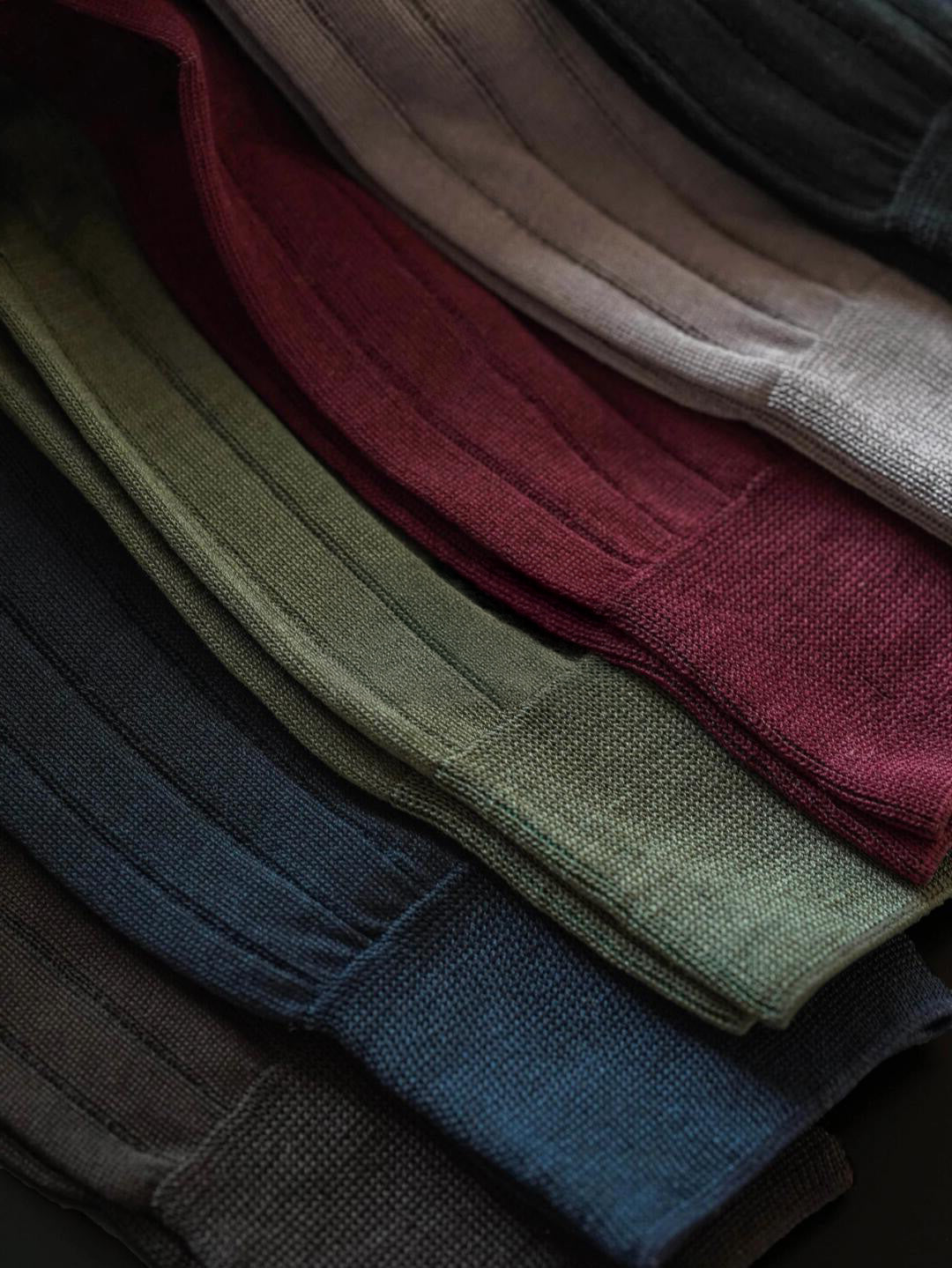 G222 Chaussettes habillées pour homme en coton mercerisé, chaussettes mi-mollet formelles rayées