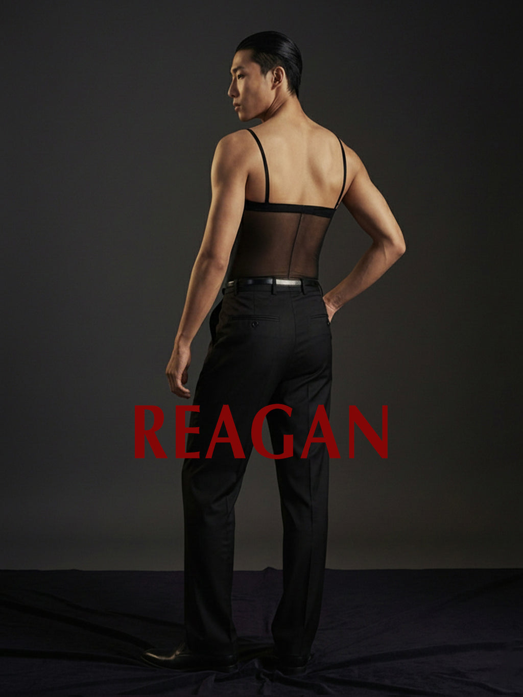 YM717メンズ12デニールハイウエストパンティストッキング、ショルダーストラップシェイプウェア、ミラーフィニッシュレギンス