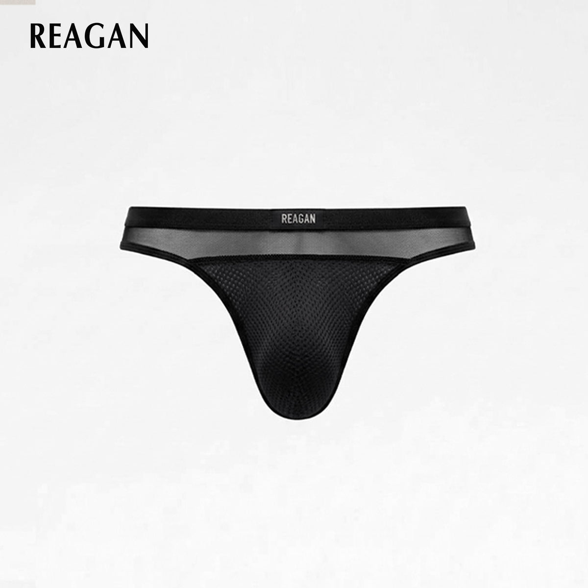 UB912 Men's Classic Briefs, Sexy Deconstructed Patchwork Design, Skin-Friendly Nude Sheer Mesh Underwear