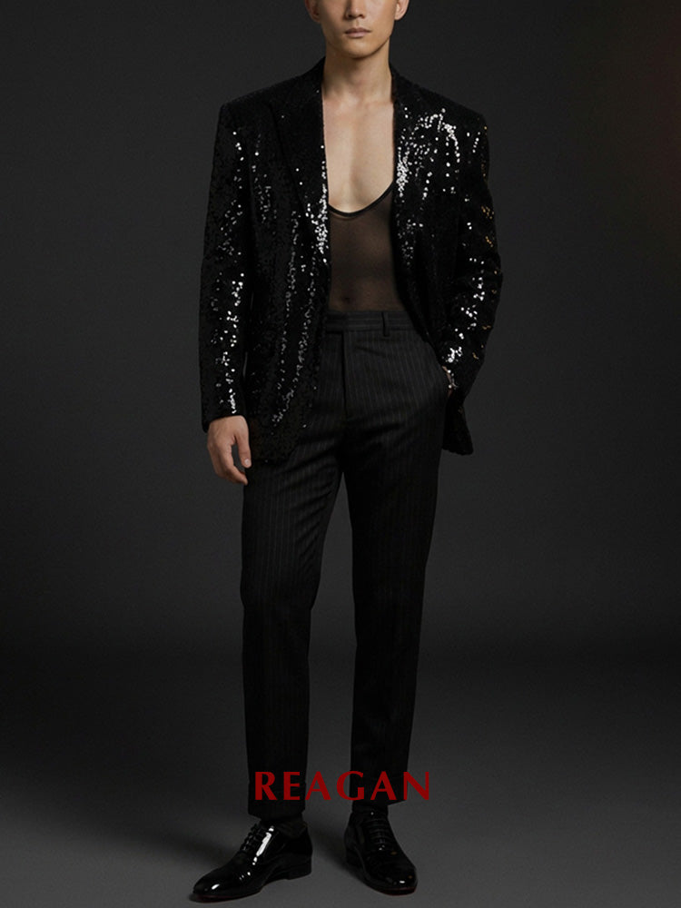 UB919 Body en Soie Glacée Transparente pour Homme - Débardeur Transparent Sexy à Texture Classique