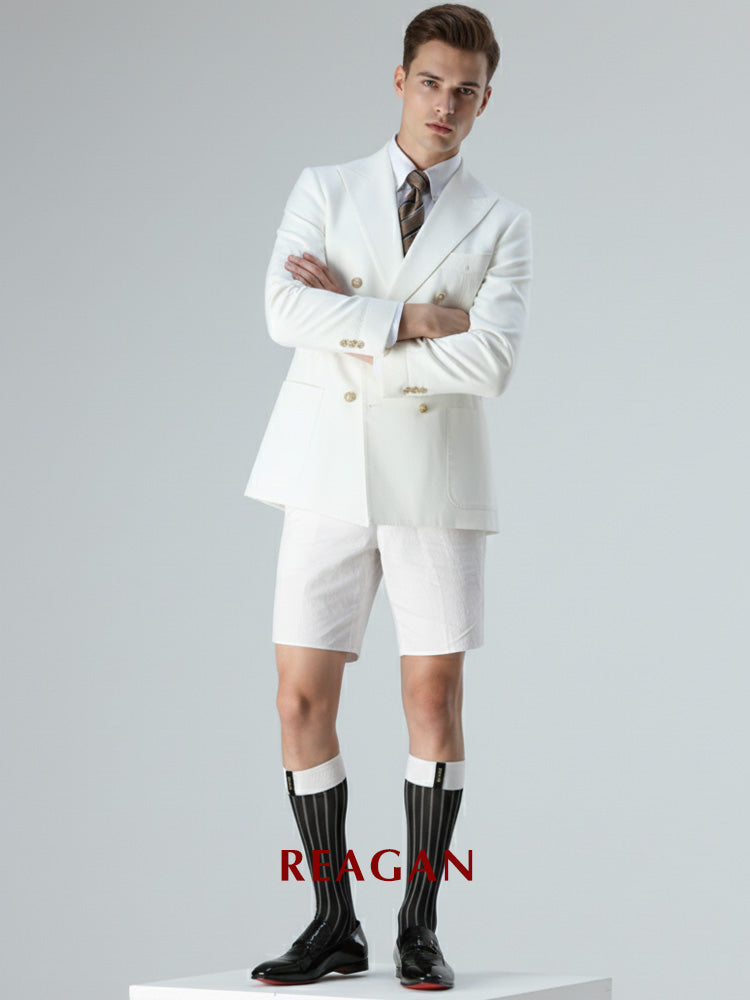 GT341 Chaussettes habillées pour homme mi-mollet à double rayure avec revers extensible