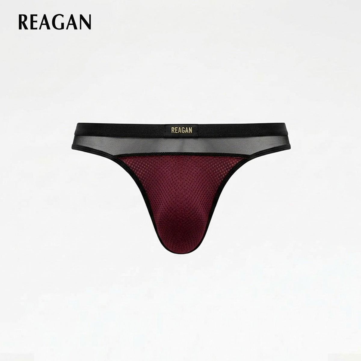 UB912 Men's Classic Briefs, Sexy Deconstructed Patchwork Design, Skin-Friendly Nude Sheer Mesh Underwear