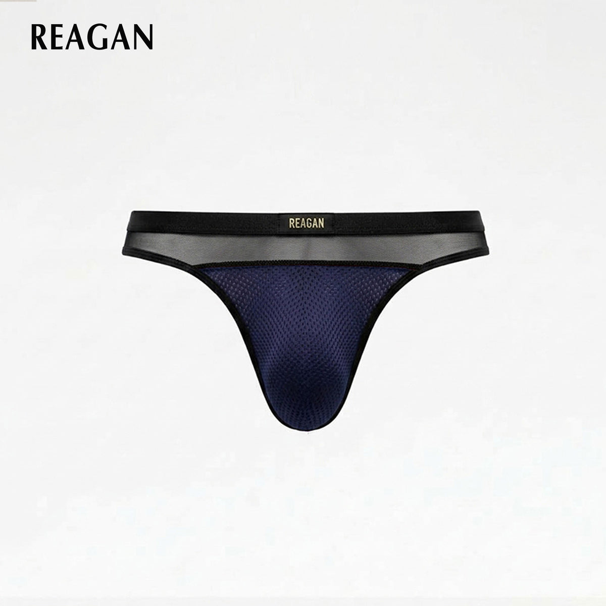 UB912 Men's Classic Briefs, Sexy Deconstructed Patchwork Design, Skin-Friendly Nude Sheer Mesh Underwear