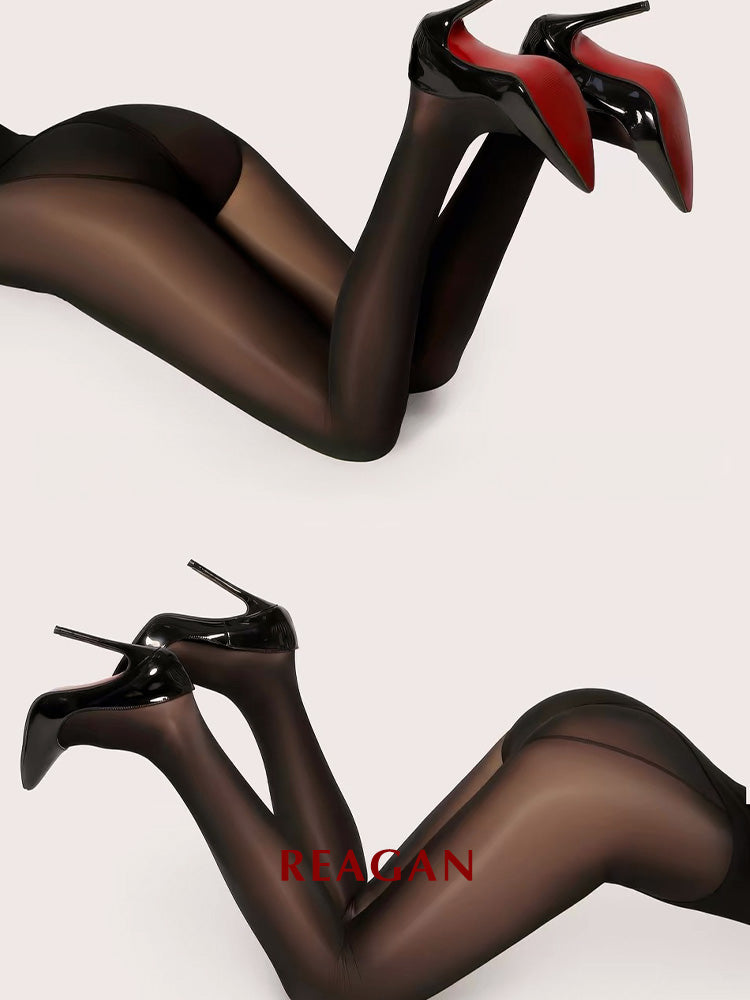 YW0701 Mirror-Shine 8D Pantyhose | Silky Sheer Leggings High Elastic High-Shine Tights