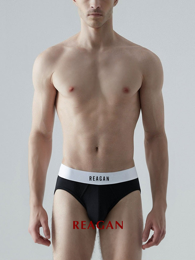 UB910 Men's Classic Cotton Briefs - Floral Root Solid Color Sexy Formal Underwear